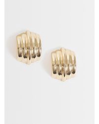 ASOS - Stud Earrings With Multi Hoop Design - Lyst