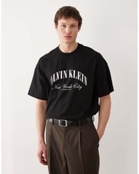Calvin Klein - Premium Heavyweight Boxy Oversized Relaxed Fit T-shirt - Lyst