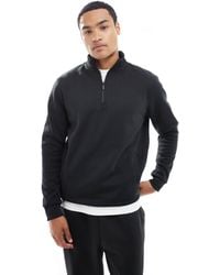 Brave Soul - Knitted Quarter Zip Funnel Neck Jumper - Lyst