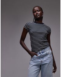 TOPSHOP - Stripe Everyday Tee - Lyst