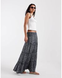 ONLY - Maxi Rok Met Stroken - Lyst