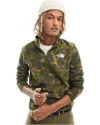 The North Face - – glacier – fleece-pullover mit military-muster - Lyst