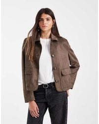 Vero Moda - Faux Suede Short Jacket - Lyst