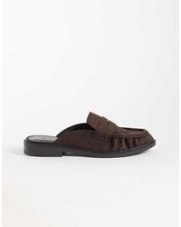 SEQWL - Cadilliac Faux Suede Penny Loafer Mules - Lyst
