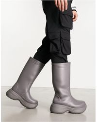 ASOS - Chunky Calf Length Wellington Boots - Lyst