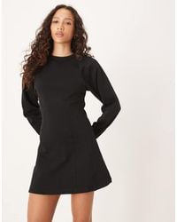 ASOS - Seam Detail Mini Sweat Dress - Lyst