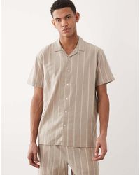 Brave Soul - Short Sleeve Shirt Co-ord With Revere Collar - Lyst