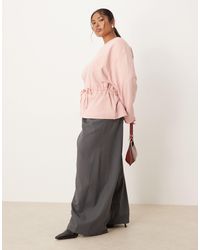 ASOS - Asos Design Curve Sweat With Ruched Bow Detail - Lyst