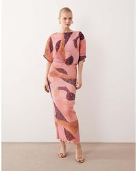 Never Fully Dressed - Tilly Plisse Off The Shoulder Midaxi Dress - Lyst