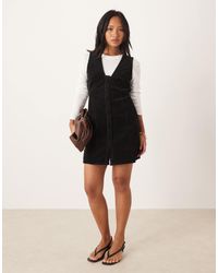 Nobody's Child Petite - Gianna V-neck Cord Pinafore Mini Dress - Lyst