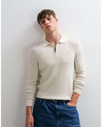 Polo Ralph Lauren - Icon Logo Polo Merino Waffle Zip Knit Jumper - Lyst