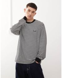 Obey - – langärmliges t-shirt mit en streifen - Lyst