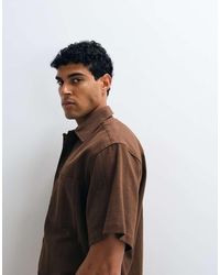 ASOS - Boxy Oversized Linen Look Shirt - Lyst