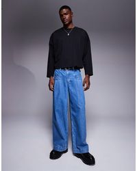 ASOS - Super baggy Jeans With Pleats - Lyst