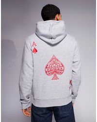ADPT - Oversized Hoodie With Ace Of Hearts - Lyst