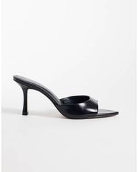 Mango - Faux Leather Heeled Mule - Lyst