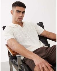 Threadbare - Open Knit Short Sleeve Polo Top - Lyst