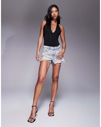 GOOD AMERICAN - Sculpting Halter V Neck Bodysuit - Lyst