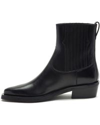 OFF THE HOOK - Bromley Western Leather Chelsea High Ankle Boot - Lyst