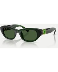 Swarovski - Rectangle Sunglasses With Lens - Lyst