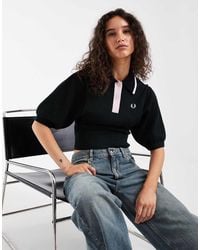 Fred Perry - Colourblock Pointelle Knitted Shirt - Lyst