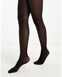 Pieces - 20 Denier Polka Dot Tights - Lyst