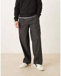 Abercrombie & Fitch - Tailored Wool Blend Pleated baggy Trousers - Lyst