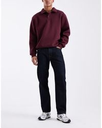 Levi's - Vaqueros De Corte Recto Holgado Con Lavado Azul Añil 555 '96 De -Negro - Lyst
