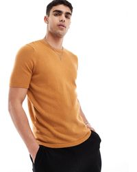 ASOS - Midweight Knitted Cotton T-shirt - Lyst