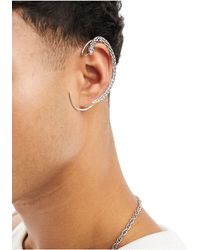 ASOS - Orecchino ear cuff zigrinato effetto serpente - Lyst