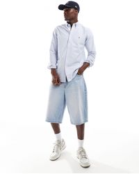 Polo Ralph Lauren - Camicia oxford custom fit e bianca a righe multicolore con icona del logo - Lyst