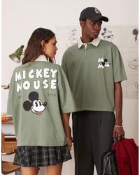 ASOS - Disney - t-shirt unisexe oversize coupe carrée à col polo et à imprimé mickey mouse - Lyst