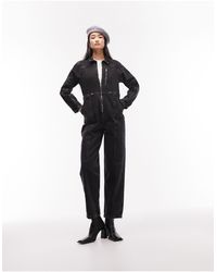 TOPSHOP - silk Utility Jumpsuit By Boutique - Lyst