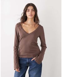 Monki - V-neck Top - Lyst