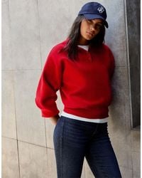 Bershka - Oversize Polo Collar Jumper - Lyst