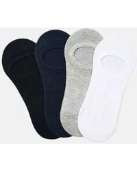 Pull&Bear - Pack Of 4 Invisible Ankle Socks - Lyst