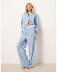 Calvin Klein - Gestreepte Pyjamabroek Van Katoenen Popeline - Lyst