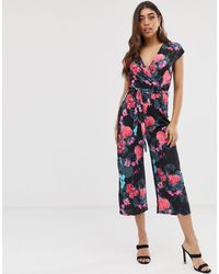 lipsy floral culotte jumpsuit