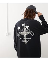 Collusion - Skater T-Shirt Met Lange Mouwen En Print - Lyst