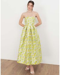 Maya - Floral Jacquard Bandeau Midaxi Dress - Lyst