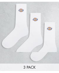 Dickies - Pack De 3 Pares De Calcetines Blancos Valley Grove De - Lyst