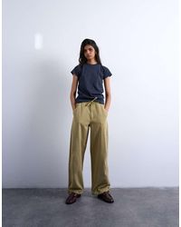 TOPSHOP - Drawstring Waist Balloon Trousers - Lyst
