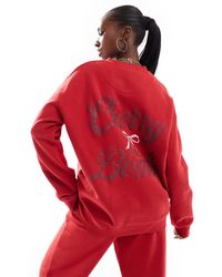 The Frolic - Sudadera Roja Con Estampado Trasero Cherry Bomb Exclusiva De (Parte De Un Conjunto) - Lyst
