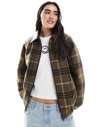 ASOS - Formal Bomber Jacket With Leather Look Collar - Lyst