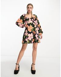 ASOS - – kurzes babydoll-skater-kleid - Lyst