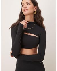 Nike - – zenvy dri-fit – weiches, langärmliges bolero-oberteil - Lyst