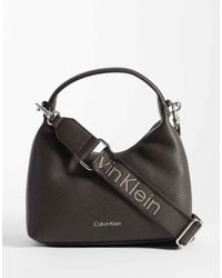 Calvin Klein - Shoulder Bag With Canvas Cross-Body Strap - Lyst