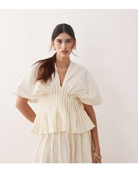 ARRANGE - Crinkle Texture Cinched Waist Top Co Ord - Lyst