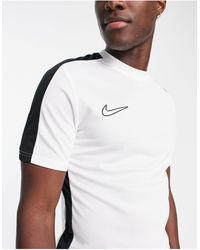 Nike Football - Academy dri-fit - t-shirt bianca a pannelli - Lyst