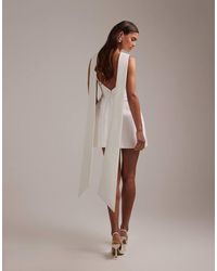 ASOS - Structured Collar Mini Wedding Dress - Lyst